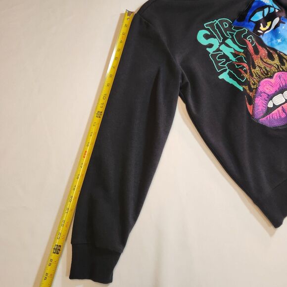 Genuine Authentic Garment Mens Large Black Sweatshirt Pants Set Crewneck Graphic - Picture 8 of 15